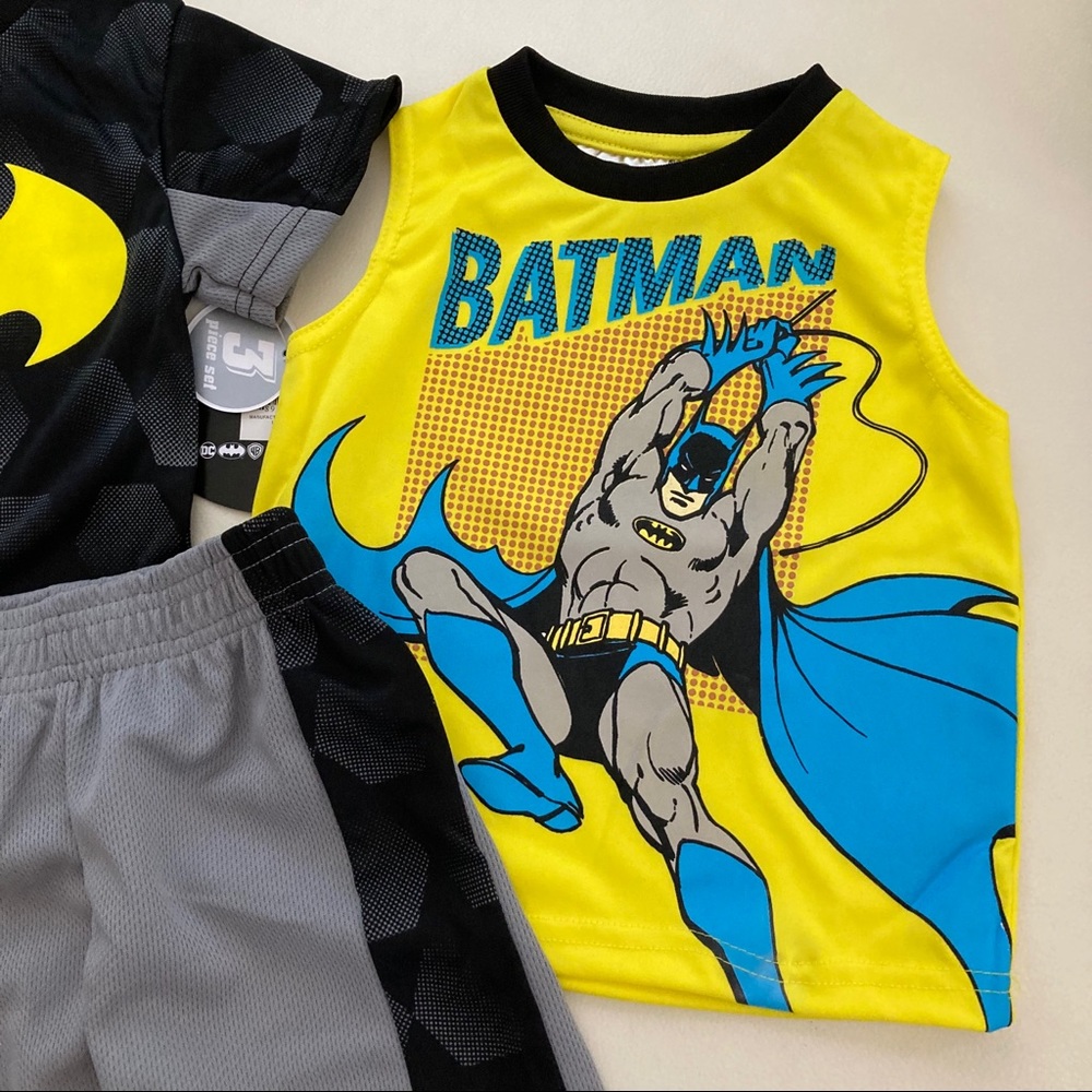 Batman boys cute 3pc shorts set 2042 - Picture 3 of 5